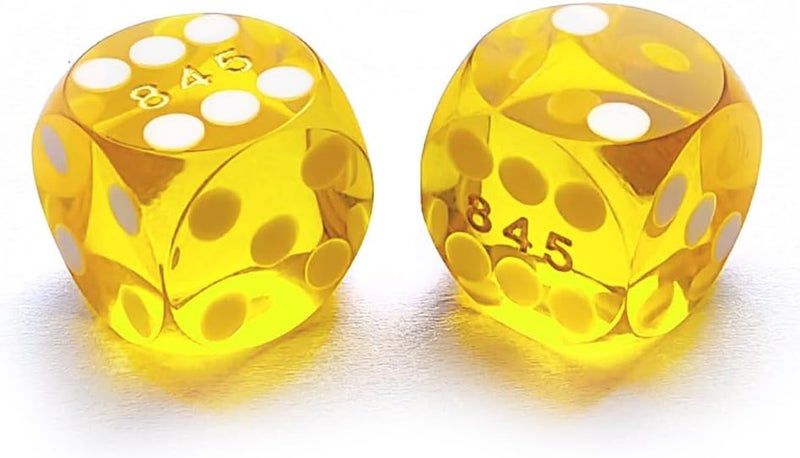 Bescon Professional Small Precision Dice 12.7mm (1/2 inch) with Random Serial Number, Mini Precision Cut Dice 12.7MM Gem Yellow - Image 1